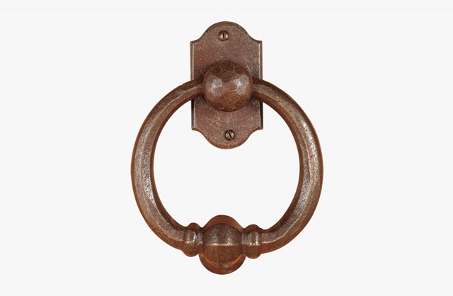 Forged iron door knocker