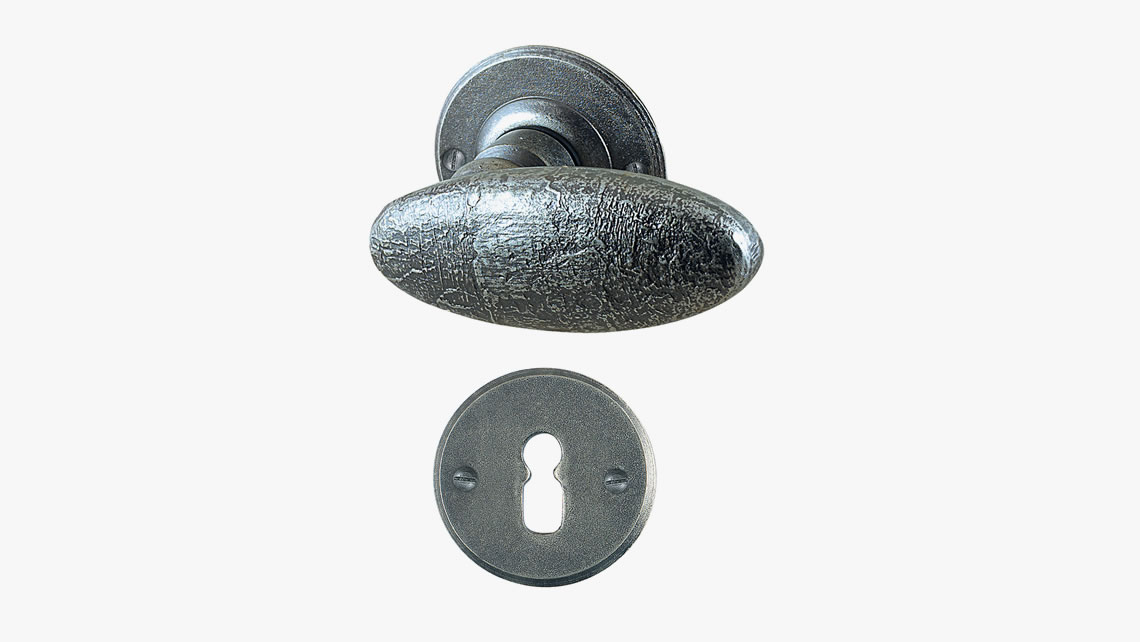 Forged iron door handle