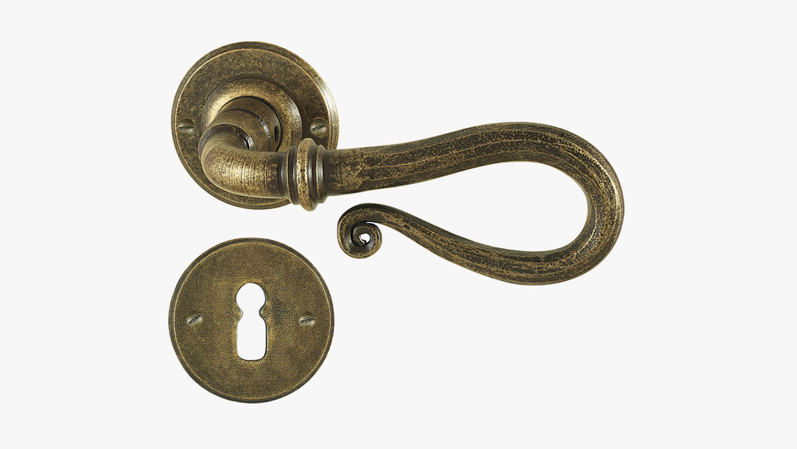 Forged iron door handle