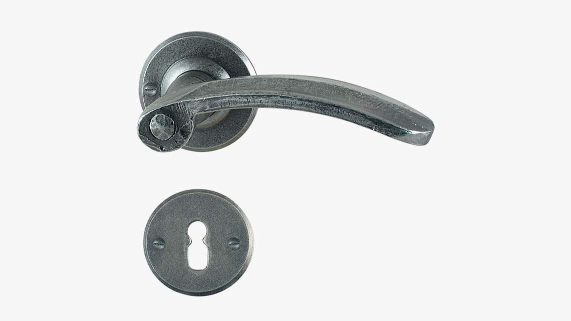 Forged iron door handle