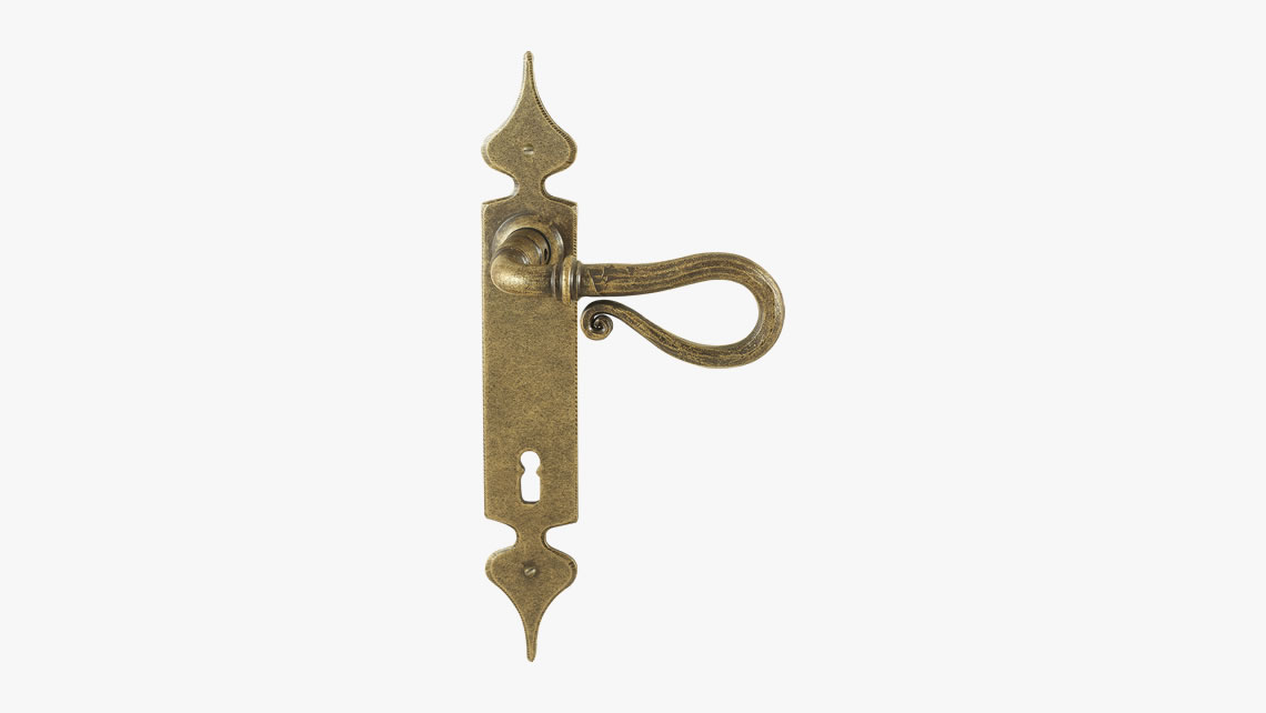 Forged iron door handle