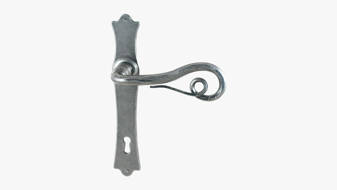 Forged iron door handle