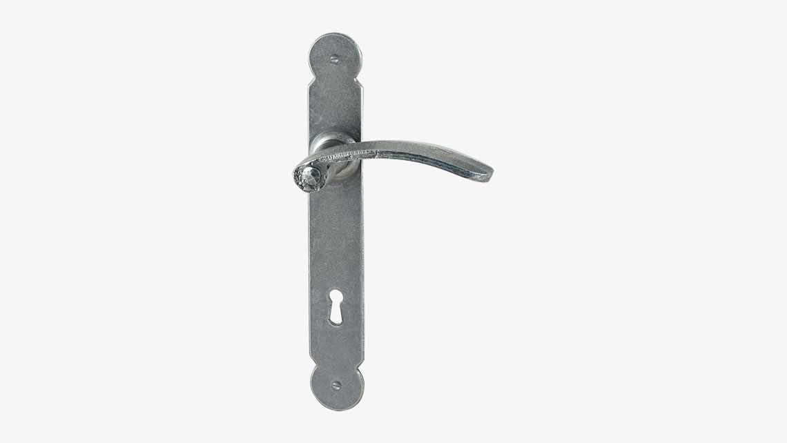 Forged iron door handle