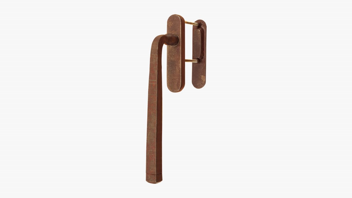 Forged iron pull handle for sliding patio door