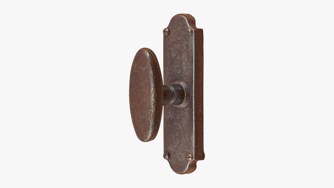 Forged iron window handle