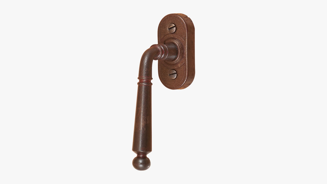 Iron window handle