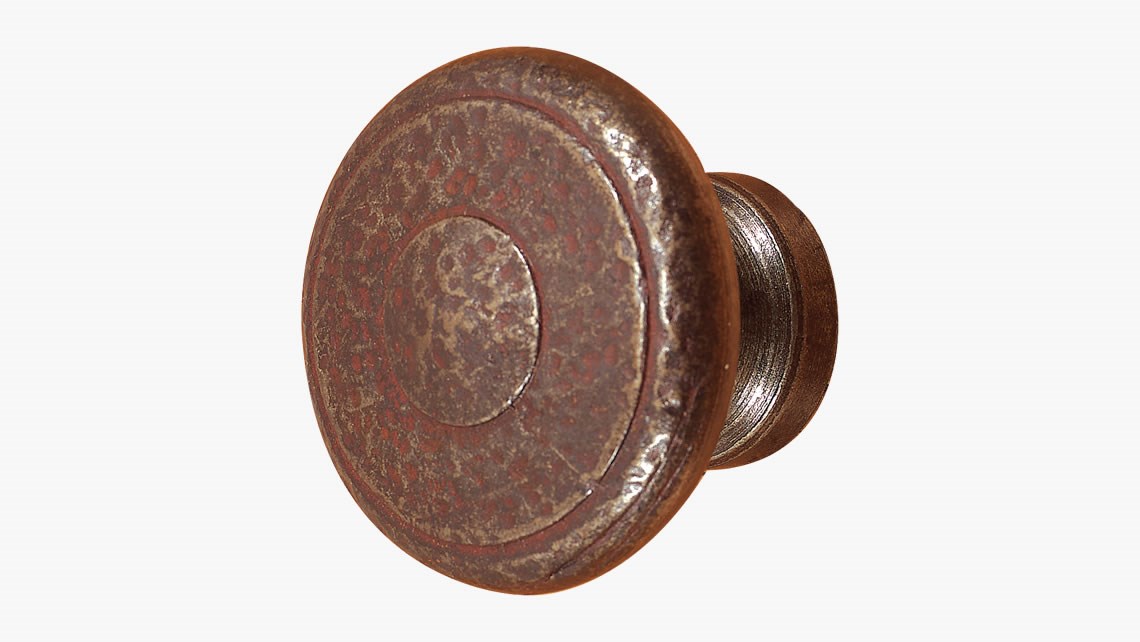 Forged iron door knob