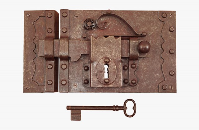 Iron door lock