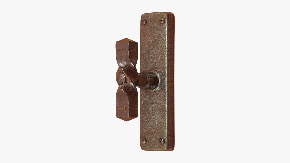 Forged iron window handle
