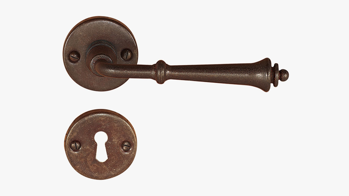 Iron door handle