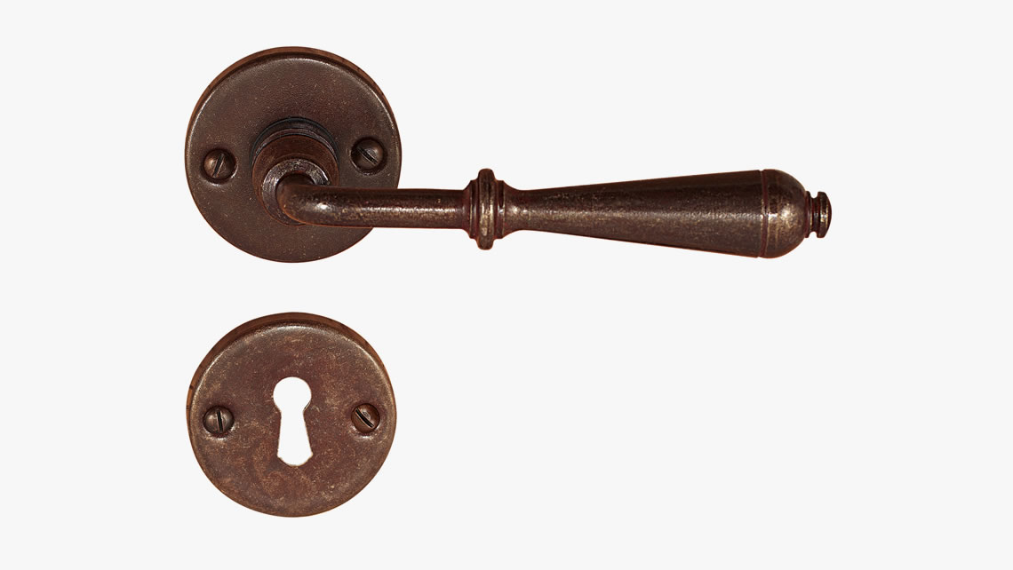 Iron door handle