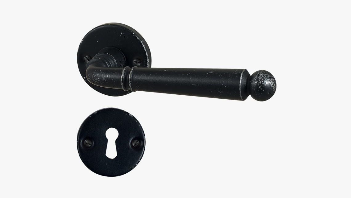 Iron door handle