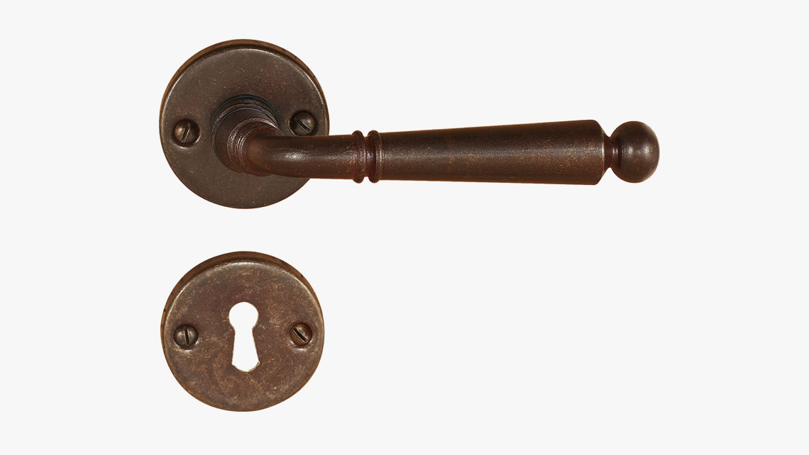 Iron door handle