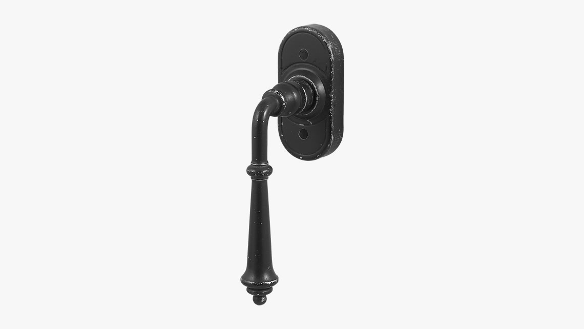 Iron window handle