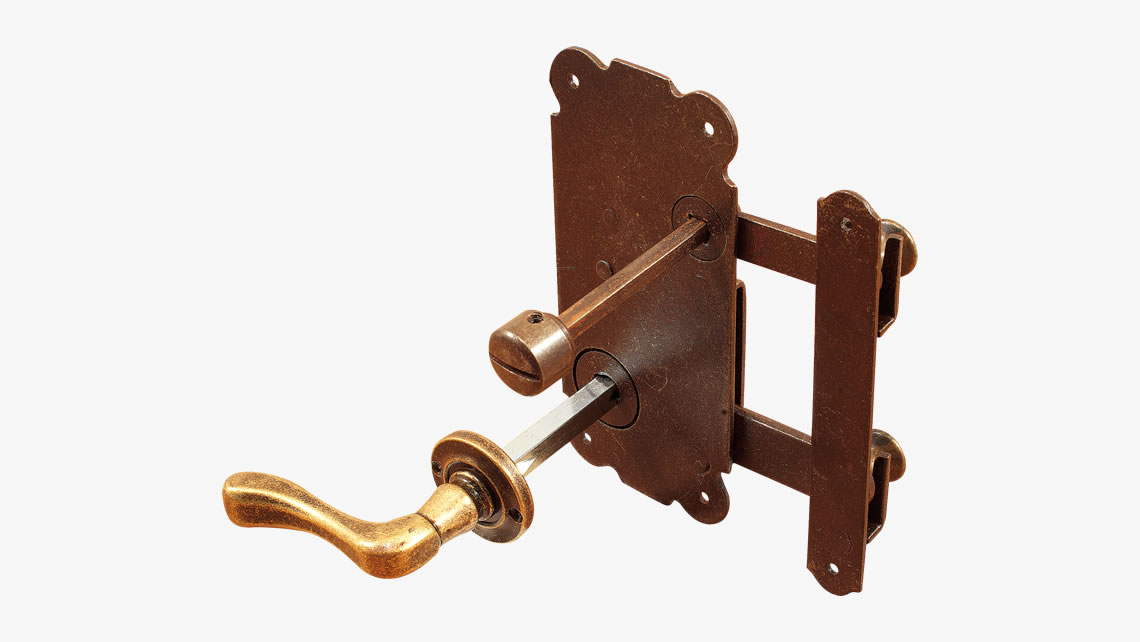 Iron thumb latch