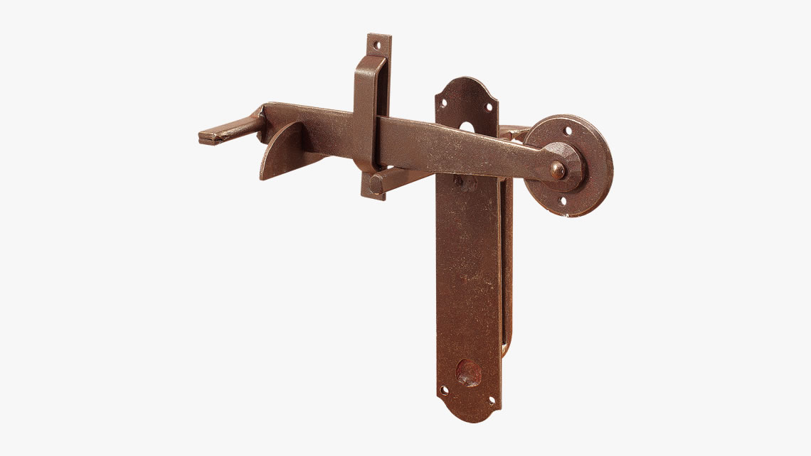 Forged iron thumb latch