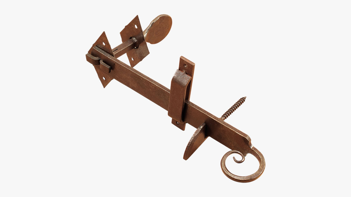 Forged iron thumb latch