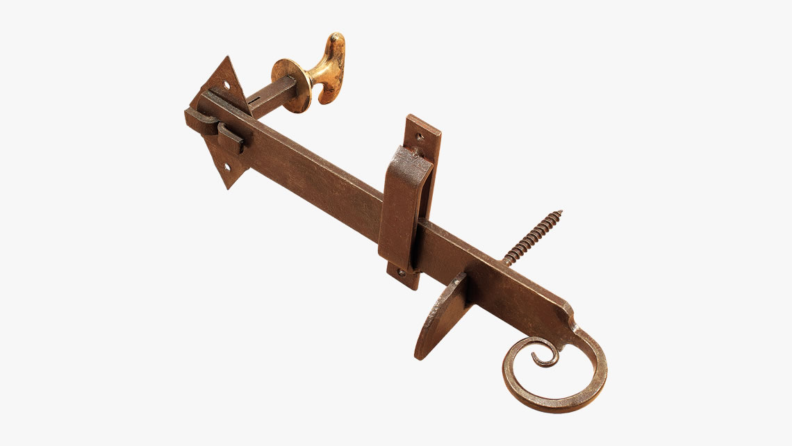 Forged iron thumb latch